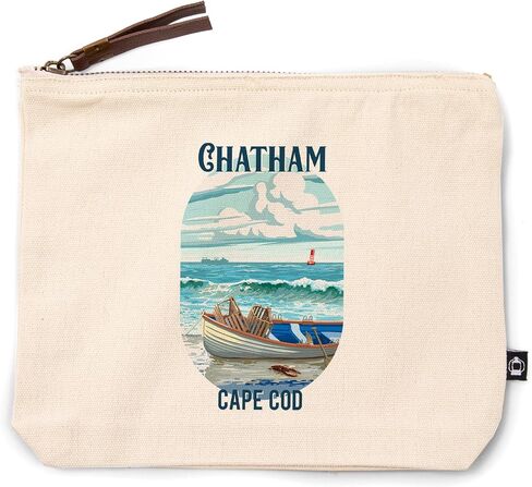 Chatham ، Cape Cod ، Massachusetts ، Dory and Lobster Traps ، حقيبة سحاب القطن 100 ٪ ، ملحق السفر ، GO BAG in Saudi Arabia