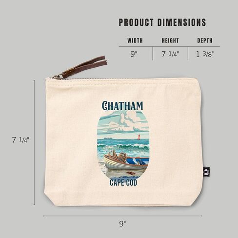 Chatham ، Cape Cod ، Massachusetts ، Dory and Lobster Traps ، حقيبة سحاب القطن 100 ٪ ، ملحق السفر ، GO BAG in Saudi Arabia