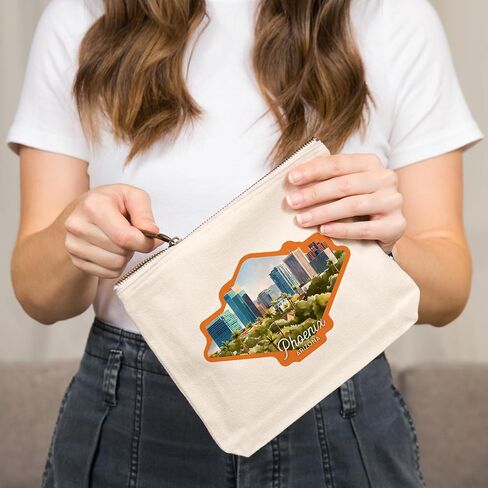Lantern Press Phoenix, Arizona, Watercolor Study, 100% Cotton Zipper Pouch, Travel Accessory, Go Bag in Saudi Arabia