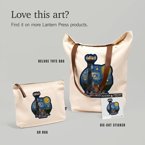 Lantern Press St. Augustine, Florida, Lighthouse, Starry Night, 100% Cotton Zipper Pouch, Travel Accessory, Go Bag in Saudi Arabia