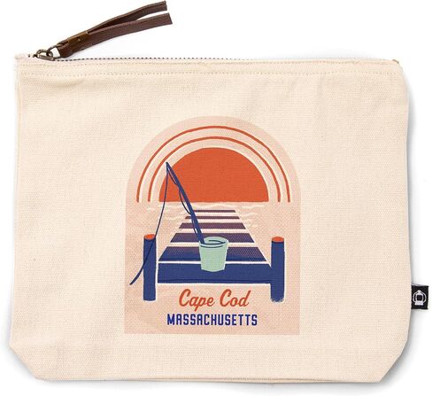 Lantern Press Cape Cod, Massachusetts, Dockside Series, Dock, 100% Cotton Zipper Pouch, Travel Accessory, Go Bag in Saudi Arabia