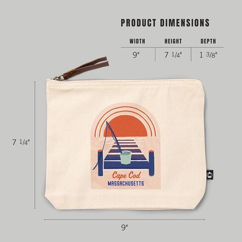 Lantern Press Cape Cod, Massachusetts, Dockside Series, Dock, 100% Cotton Zipper Pouch, Travel Accessory, Go Bag in Saudi Arabia