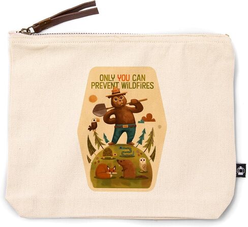 Lantern Press Press Bear and Friends ، حقيبة سحاب من القطن 100 ٪ ، ملحق السفر ، GO BAG in Saudi Arabia
