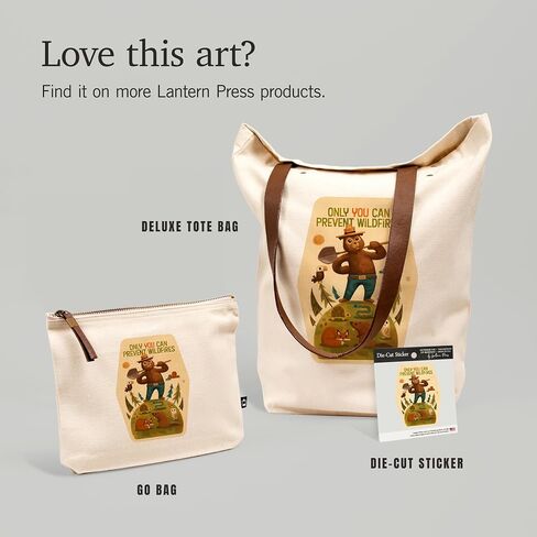 Lantern Press Press Bear and Friends ، حقيبة سحاب من القطن 100 ٪ ، ملحق السفر ، GO BAG in Saudi Arabia