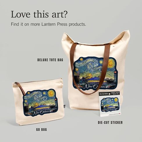 Lantern Press New Orleans ، Louisiana ، STARRY Night City Series ، 100 ٪ Cotton Zipper Pouch ، ملحق السفر ، GO BAG in Saudi Arabia