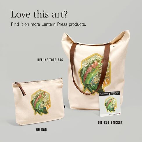 Lantern Press Hinton, West Virginia, Fishing, Underwater Trout, 100% Cotton Zipper Pouch, Travel Accessory, Go Bag in Saudi Arabia