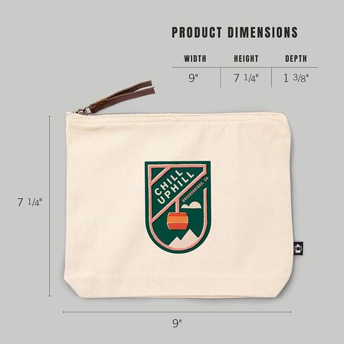 Preckenridge Preckenridge ، Colorado ، Snow Patrol Series ، Chill Uphill ، حقيبة سحاب من القطن بنسبة 100 ٪ ، ملحق السفر ، GO BAG in Kuwait