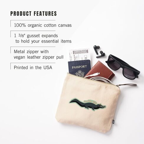 مطبعة ماركو ماركو ، فلوريدا ، التمساح ، الهندسة ، حقيبة سحاب قطنية بنسبة 100 ٪ ، ملحق السفر ، حقيبة الذهاب in Saudi Arabia