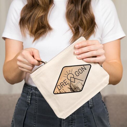Lantern Press Joseph, Oregon, Geometric Opacity, 100% Cotton Zipper Pouch, Travel Accessory, Go Bag in Saudi Arabia