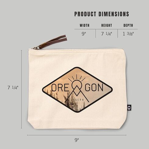 Lantern Press Joseph, Oregon, Geometric Opacity, 100% Cotton Zipper Pouch, Travel Accessory, Go Bag in Saudi Arabia