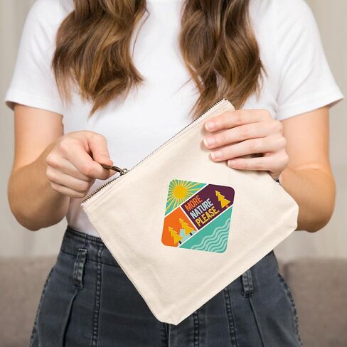 Game for Adventure Series, More Nature Please, 100% Cotton Zipper Pouch, Travel Accessory, Go Bag in Saudi Arabia