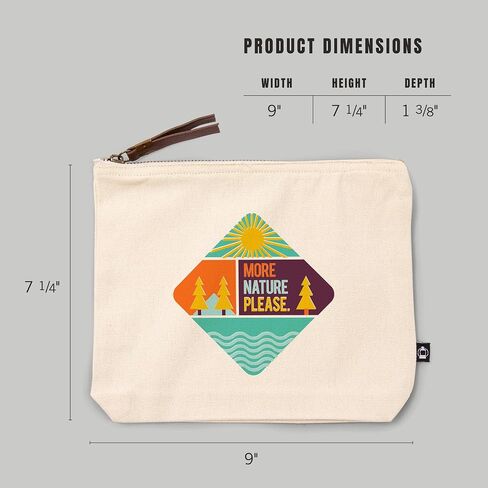 Game for Adventure Series, More Nature Please, 100% Cotton Zipper Pouch, Travel Accessory, Go Bag in Saudi Arabia