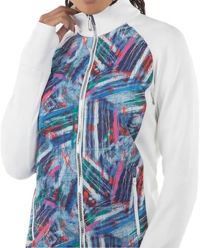 Sunice Womens Ella Thermal Hybrid Golf Jacket - Imperial Blue/Gold L in Kuwait