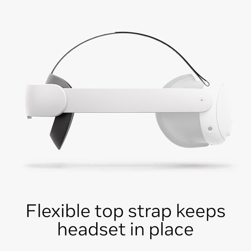 Meta Quest Elite Strap with Battery — Works with Meta Quest 3/3S — Up to 2 Extra Hours Playtime — Premium Comfort and Weight Distribution — Adjustable, Ergonomic Fit in Saudi Arabia