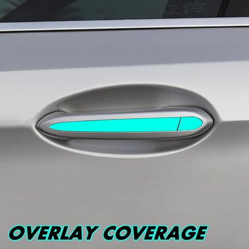 Slickmod Chrome Delete Blackout Vinyl Overlay for 2017-20 BMW 5 Series Serial Sedan Door Handle (Gloss Black) in Saudi Arabia