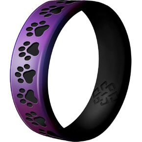 Knot Theory Cat Paws Silicone Ring for Men Women - Breathable Comfort Fit 6mm Bandwidth in Saudi Arabia