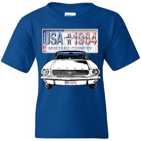 Mustang Country 1964 Youth T-Shirt Ford Legend USA American Classic Kids Tee in Saudi Arabia