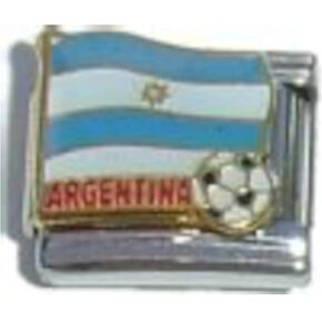 Argentina Flag Soccer Italian Charm in Saudi Arabia