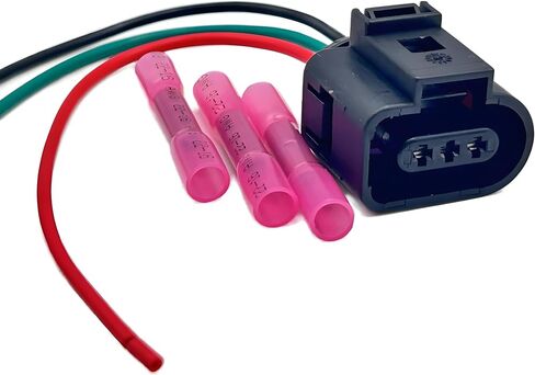 3 دبوس موصل الخفياء مجموعة مجموعة متوافقة مع VW Audi Vag Skoda (1J0973703 ، 3D0973703) ، لمضخة الوقود ، مستشعر عمود الحدبات ، مصباح الجري أثناء النهار (DRL) LJQ in Saudi Arabia