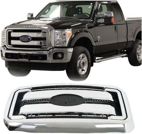 Front Chrome Grille Grill Replacement for 2011-2016 Super Duty F250 F350 F450 F550 in Saudi Arabia