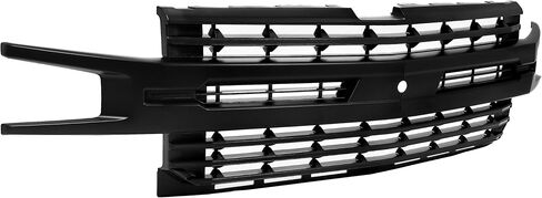 KUAFU Front Grill Compatible with 2019-2022 Chevy Chevrolet Silverado 1500 Bumper Upper Hood Grille Painted Black in Saudi Arabia