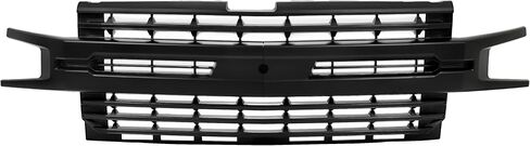 KUAFU Front Grill Compatible with 2019-2022 Chevy Chevrolet Silverado 1500 Bumper Upper Hood Grille Painted Black in Saudi Arabia