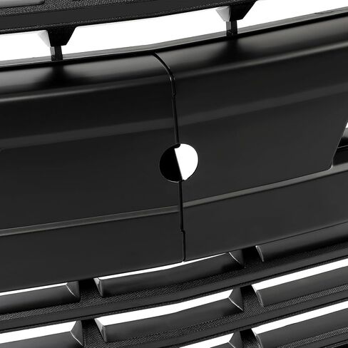 KUAFU Front Grill Compatible with 2019-2022 Chevy Chevrolet Silverado 1500 Bumper Upper Hood Grille Painted Black in Saudi Arabia