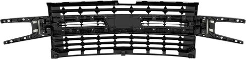 KUAFU Front Grill Compatible with 2019-2022 Chevy Chevrolet Silverado 1500 Bumper Upper Hood Grille Painted Black in Saudi Arabia