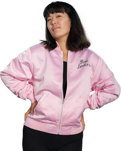 Mad Engine Grease Pink Ladies Costume Jacket 50s Outfit Halloween Cosplay for Womens in Saudi Arabia