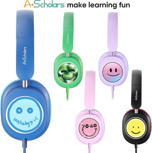 Kids Headphones 10-Pack for School Bulk Set Over-Ear, Foldable, 3.5mm Jack, Wired Earphones for Classroom, Library, Airplane, for Online Learning and Travel (Black) in Saudi Arabia