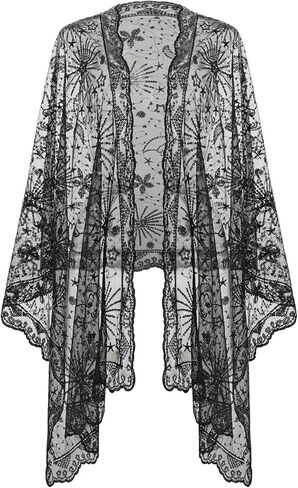 BABEYOND Shawl Wraps for Women, Sequin Stars Moons Shawls and Wraps for Evening Dresses Wedding in Kuwait