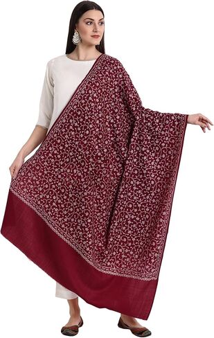 Zamour Kashmiri Indian Sozni التطريز Pashmina Wool Shawl وشاح للنساء in Kuwait