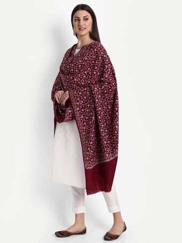 Zamour Kashmiri Indian Sozni التطريز Pashmina Wool Shawl وشاح للنساء in Kuwait