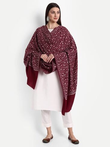 Zamour Kashmiri Indian Sozni التطريز Pashmina Wool Shawl وشاح للنساء in Kuwait