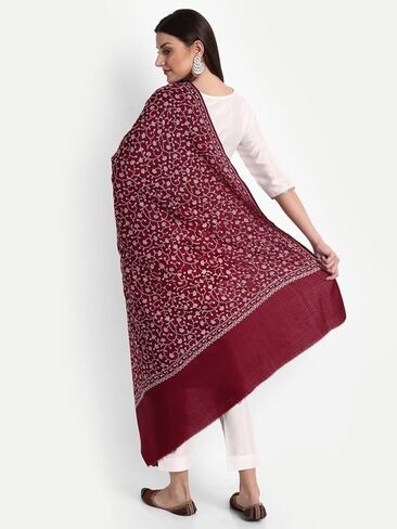 Zamour Kashmiri Indian Sozni التطريز Pashmina Wool Shawl وشاح للنساء in Kuwait