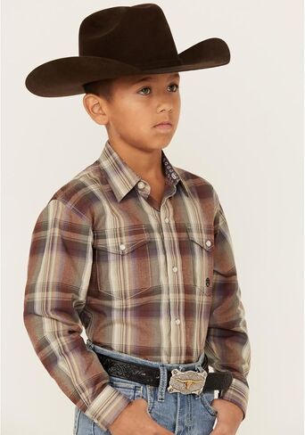 Roper Boys Cider Plaid Long Sleeve Shirt in Saudi Arabia