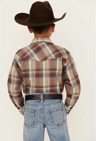 Roper Boys Cider Plaid Long Sleeve Shirt in Saudi Arabia