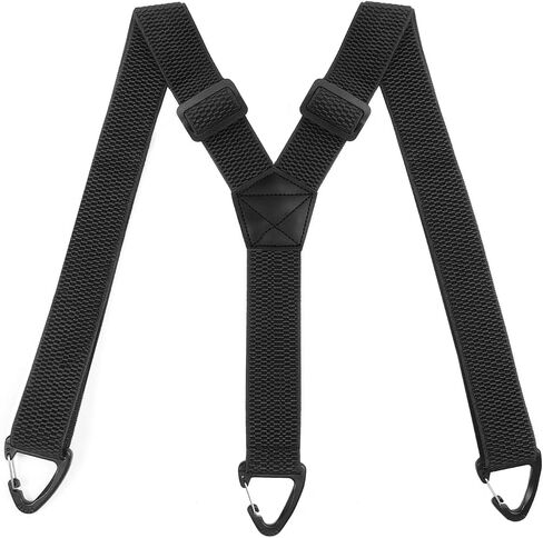 Adjustable Y-Back Suspenders for Men, Elastic Hidden Suspender with Heavy-Duty Clips, Ideal for Suits Jeans Weddings in Kuwait