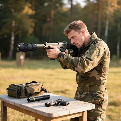 6" Suppressor Cover with Burn Proof Silicone Coated Fiber Sleeve Heat Resistant Suppressors Wrap for Hunting Rifles in Saudi Arabia