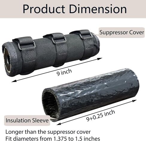 6" Suppressor Cover with Burn Proof Silicone Coated Fiber Sleeve Heat Resistant Suppressors Wrap for Hunting Rifles in Saudi Arabia