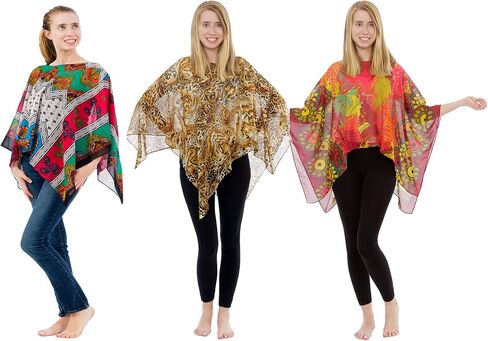 Up2date Fashion Women's Poncho Combo Packs, One Size (S-2X), Style Special-17 in Saudi Arabia