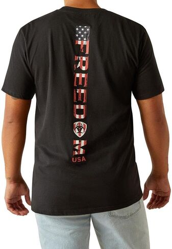 ARIAT Men's Freedom Stripe Tee Shirt in Saudi Arabia