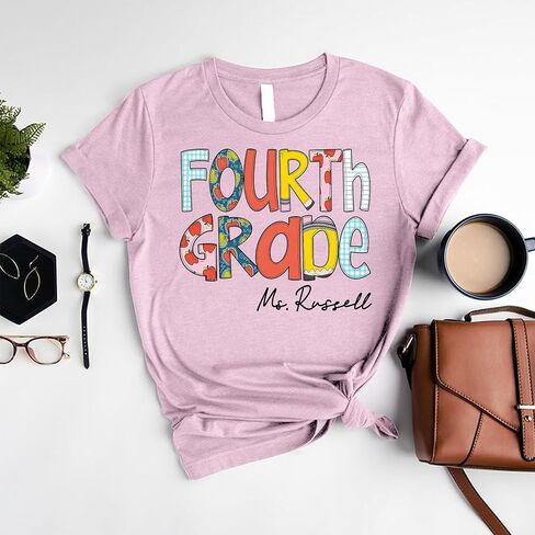Personalized Kindergarten Teacher Shirts - First to Second Grade, Customizable in Kuwait