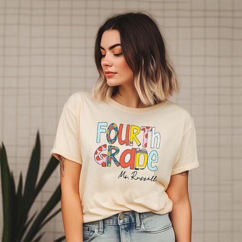 Personalized Kindergarten Teacher Shirts - First to Second Grade, Customizable in Kuwait