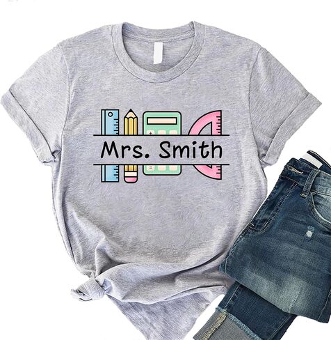 Personalized Kindergarten Teacher Shirts - First to Second Grade, Customizable in Kuwait