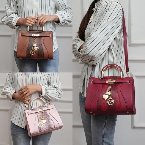 MKF Collection Women's Satchel Bag,Vegan Leather Top Handle Shoulder Bag Handbag Purse by Mia K in Saudi Arabia