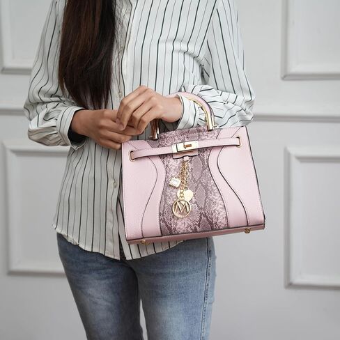 MKF Collection Women's Satchel Bag,Vegan Leather Top Handle Shoulder Bag Handbag Purse by Mia K in Saudi Arabia