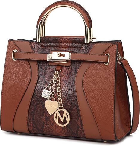 MKF Collection Women's Satchel Bag,Vegan Leather Top Handle Shoulder Bag Handbag Purse by Mia K in Saudi Arabia