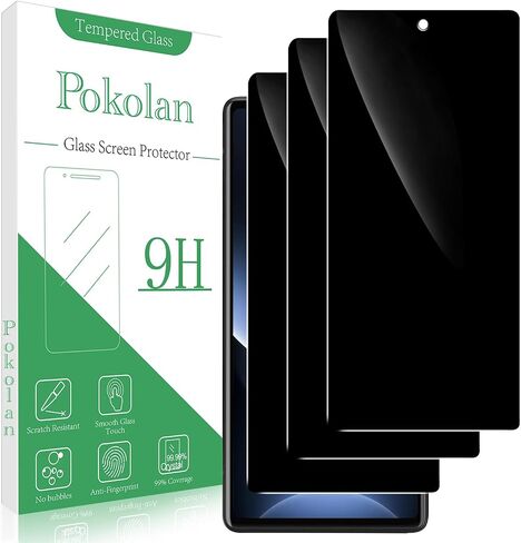 واقي شاشة Pokolan [3-Pack] للزجاج المقسى Google Pixel 6a 5G، يدعم قارئ بصمات الأصابع، خالي من الفقاعات، صلابة 9H in Kuwait