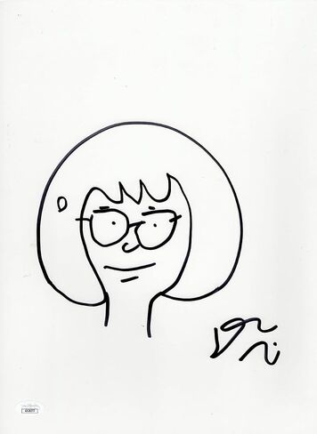 Dan Mintz Signed Autographed 11X14 Sketch Drawing Bob's Burgers Tina JSA AX26377 in Saudi Arabia